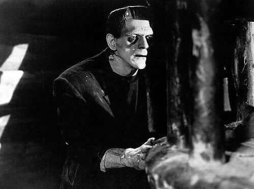 Das Monster im Film nach Mary Shelleys Frankenstein.