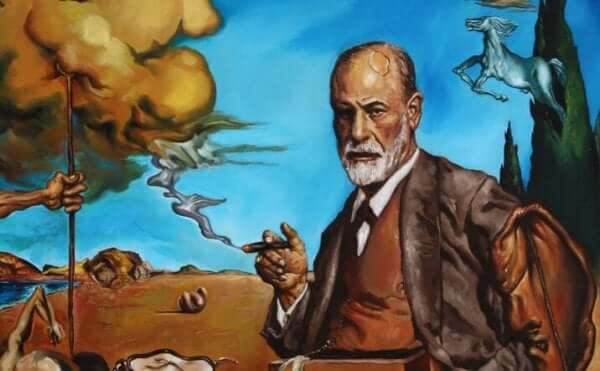 Ein Gemälde von Sigmund Freud