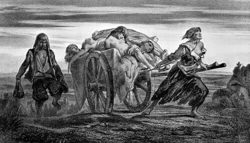 Mitte des vierzehnten Jahrhunderts kam der Schwarze Tod nach Europa