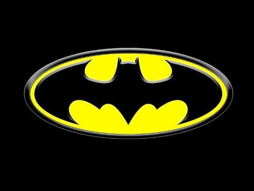 Das Batman-Logo aus dem Batman-Universum