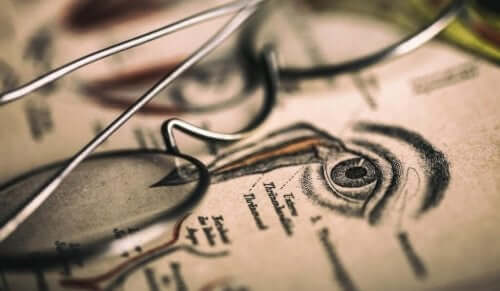 Optographie - Brille auf einer Zeichnung