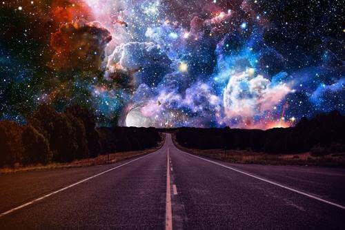 Eine Autobahn zum Himmel.