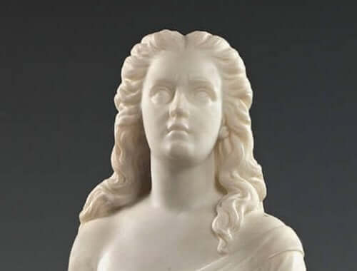 Eine Skulptur von Edmonia Lewis.