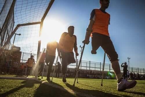 Menschen mit Behinderungen - amputierte Sportler