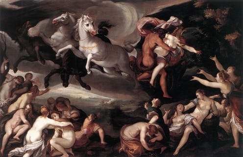 Demeter - Gemälde mit Pferden und Göttern