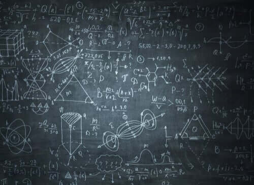 Emmy Noether - Tafel mit Berechnungen