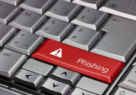 Phishing - Computertastatur mit Phishing-Taste