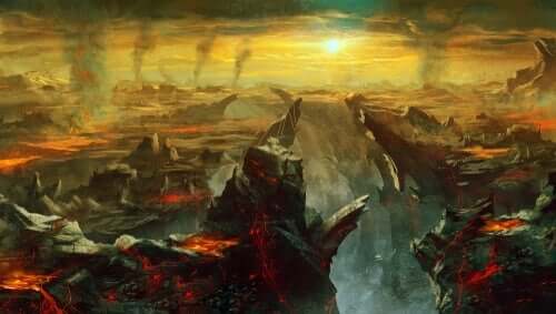 Mythos von Charon - verwüsteter Ort