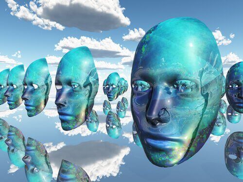 aufgeschlossen bleiben- verschiedene Masken