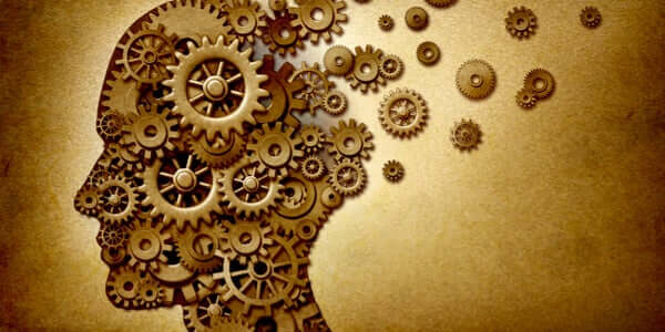 Gedächtnistraining - Gehirn aus Zahnrädern