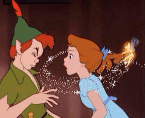 Peter Pan und Wendy streiten