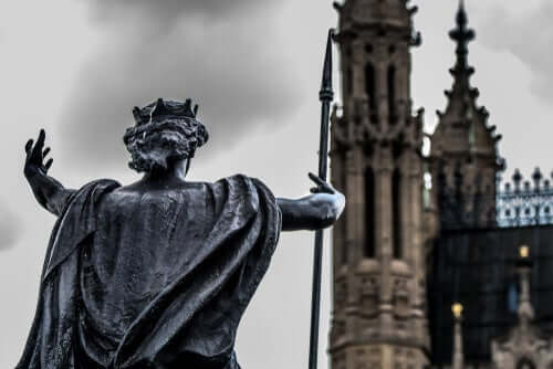 Boudicca - Statue Rückansicht