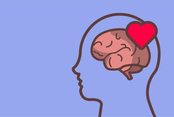 Emotionskontrolle - Bild eines Gehirns mit einem Herzen